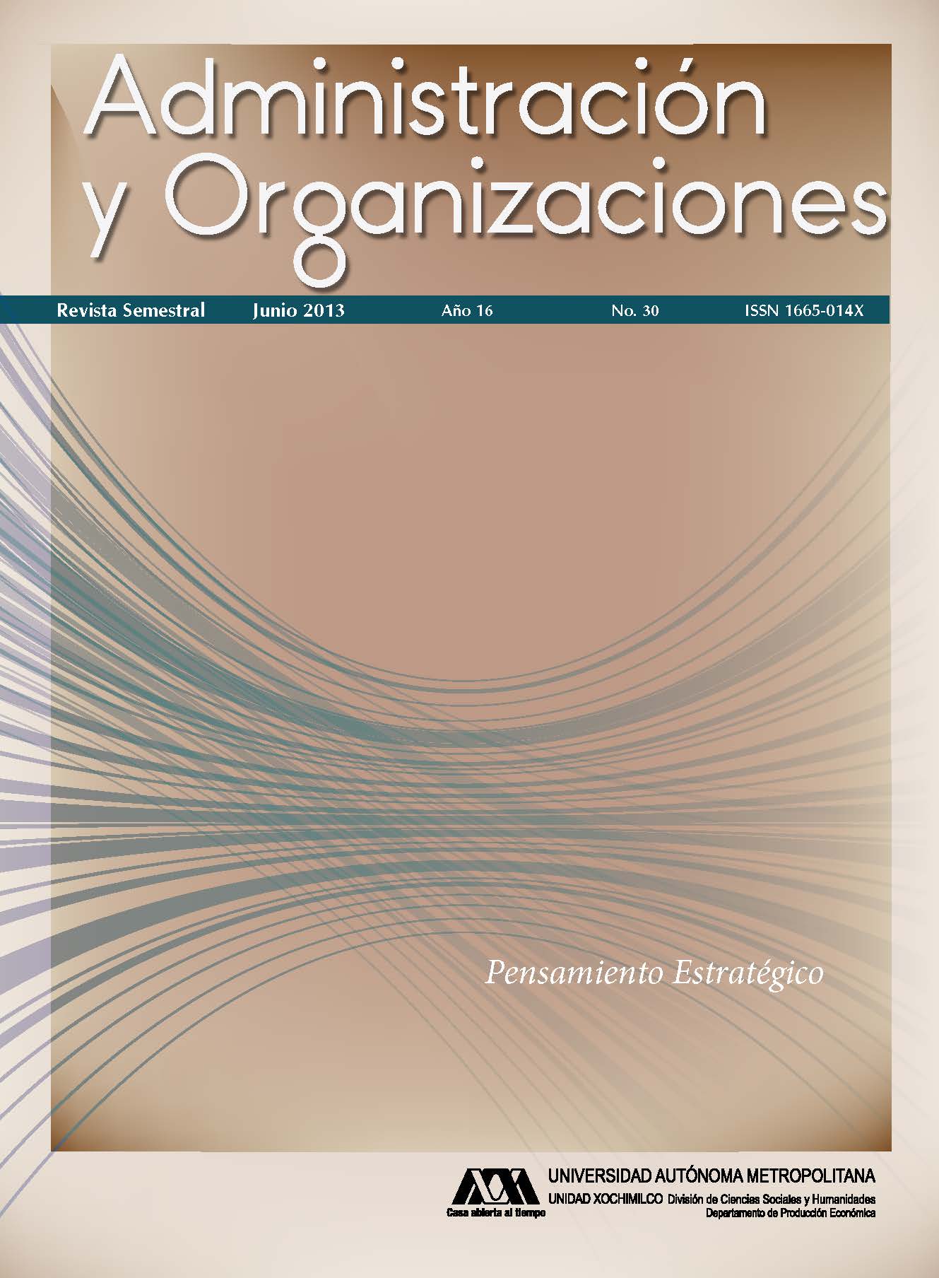 					View Vol. 16 No. 30 (16): Administración y Organizaciones
				