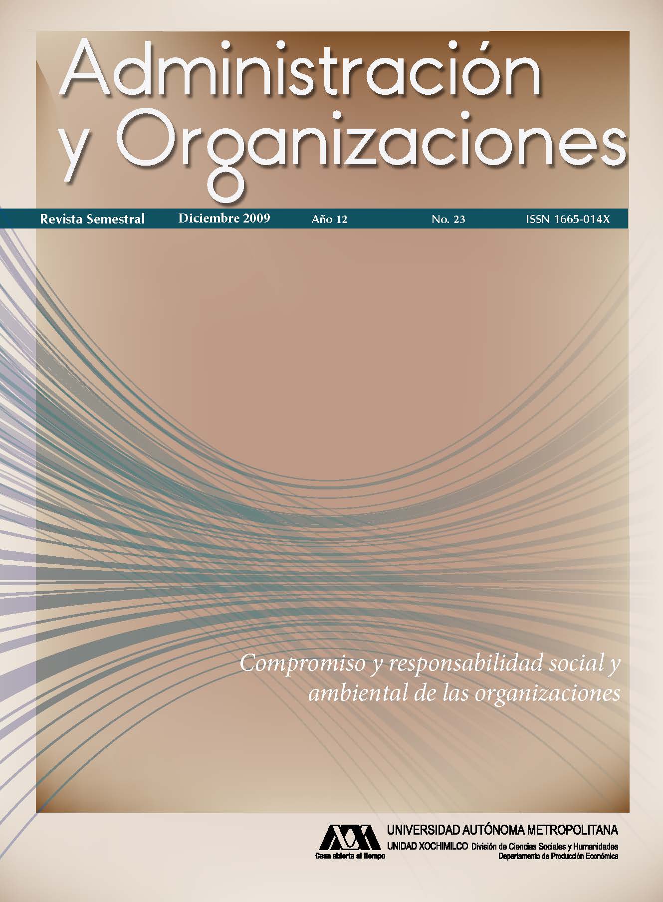 					View Vol. 12 No. 23 (12): Administración y Organizaciones
				